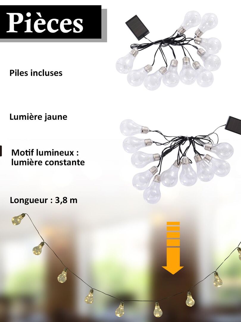 Guirlandes solaires promo extérieures