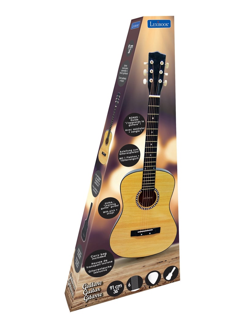 Guitare Acoustique en bois avec housse de transport Beige - Kiabi