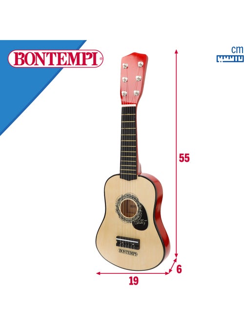 Guitare classique en bois 55 cm avec sangle bontempi - Kiabi