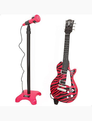 Guitare électrique rock 56 cm avec pied de micro bontempi