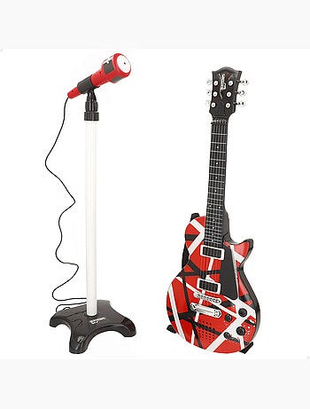 Guitare électrique rock 56 cm avec pied de micro bontempi