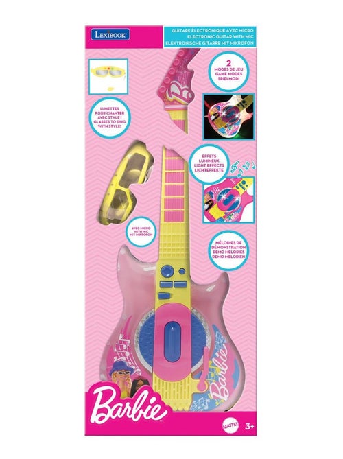 Guitare Électronique Lumineuse avec lunettes et micro Barbie - Kiabi