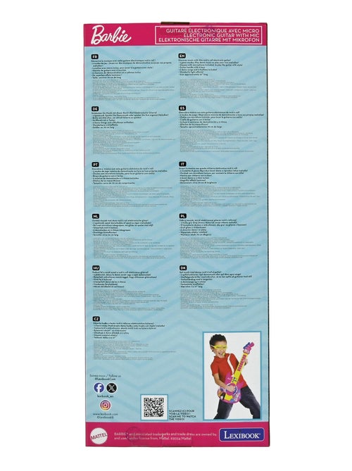 Guitare Électronique Lumineuse avec lunettes et micro Barbie - Kiabi