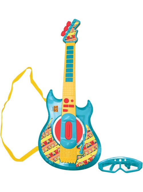 Guitare Électronique Lumineuse avec lunettes et micro Minions - Kiabi