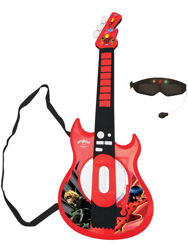 Guitare Électronique Lumineuse avec lunettes et micro Miraculous Rouge - Kiabi