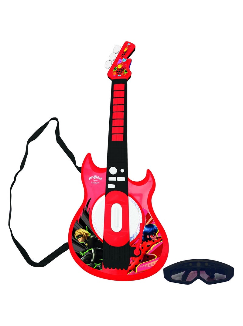 Guitare Électronique Lumineuse avec lunettes et micro Miraculous Rouge - Kiabi