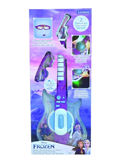 Guitare Électronique Lumineuse avec lunettes et micro Reine des Neiges - Kiabi