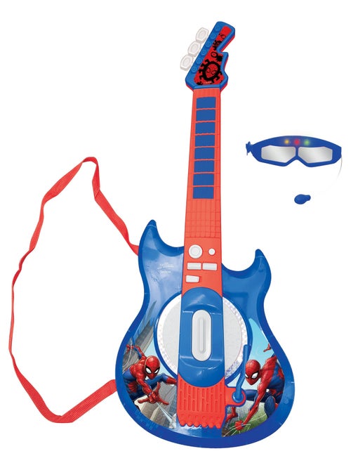 Guitare Électronique Lumineuse avec lunettes et micro Spider-Man - Kiabi