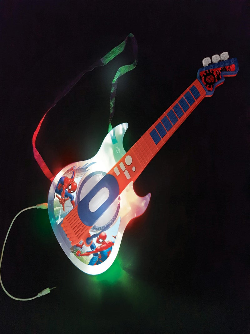 Guitare Électronique Lumineuse avec lunettes et micro Spider-Man Bleu - Kiabi