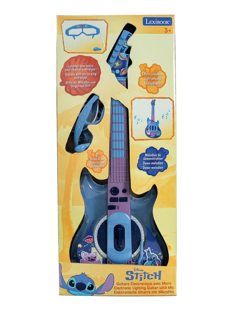 Guitare Électronique Lumineuse avec lunettes et micro Stitch Bleu - Kiabi
