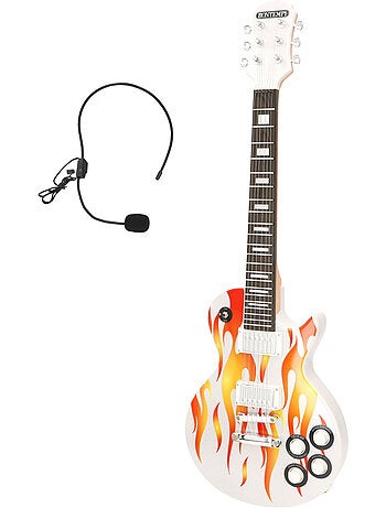 Guitare électronique pour enfants 69 cm avec microphone casque bontempi