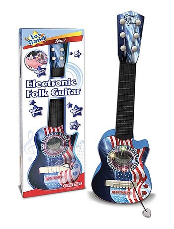 Guitare Folk Electronique Drapeau Usa