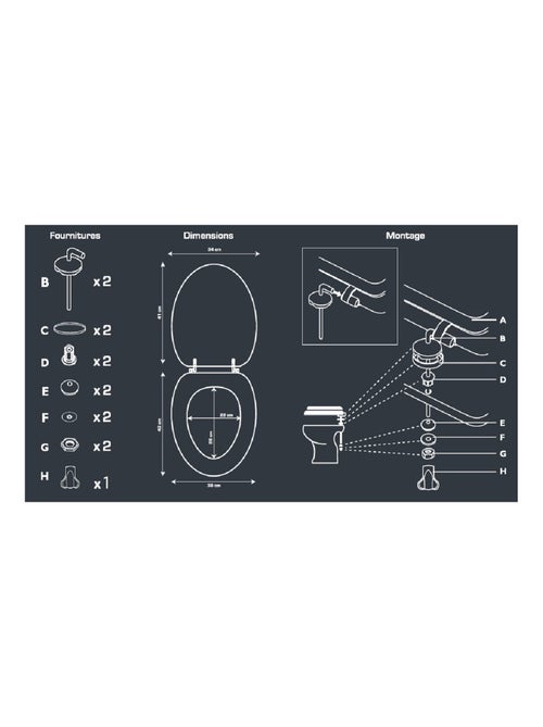 Guy Levasseur - Abattant WC effet bois - Kiabi