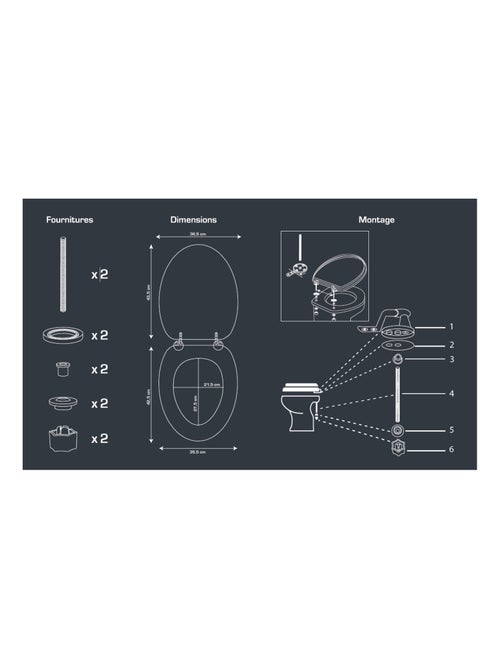 Guy Levasseur - Abattant WC effet bois - Kiabi