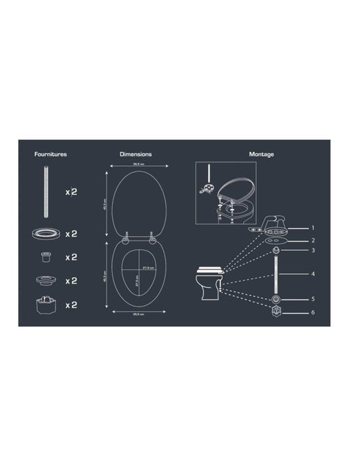 Guy Levasseur - Abattant WC effet bois - Kiabi