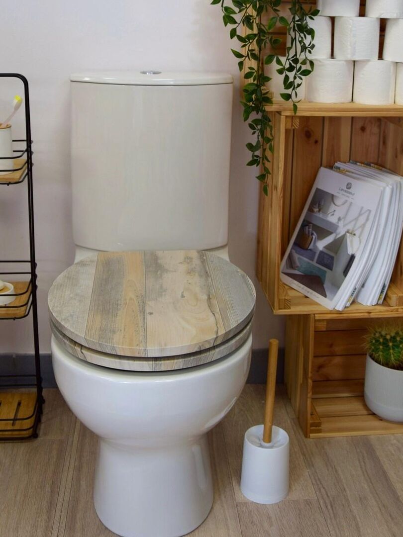 Cuvette de toilette en bois best sale