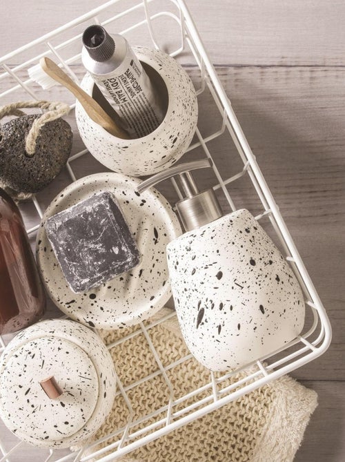 Guy Levasseur - Distributeur de savon en céramique tacheté à la main - Kiabi
