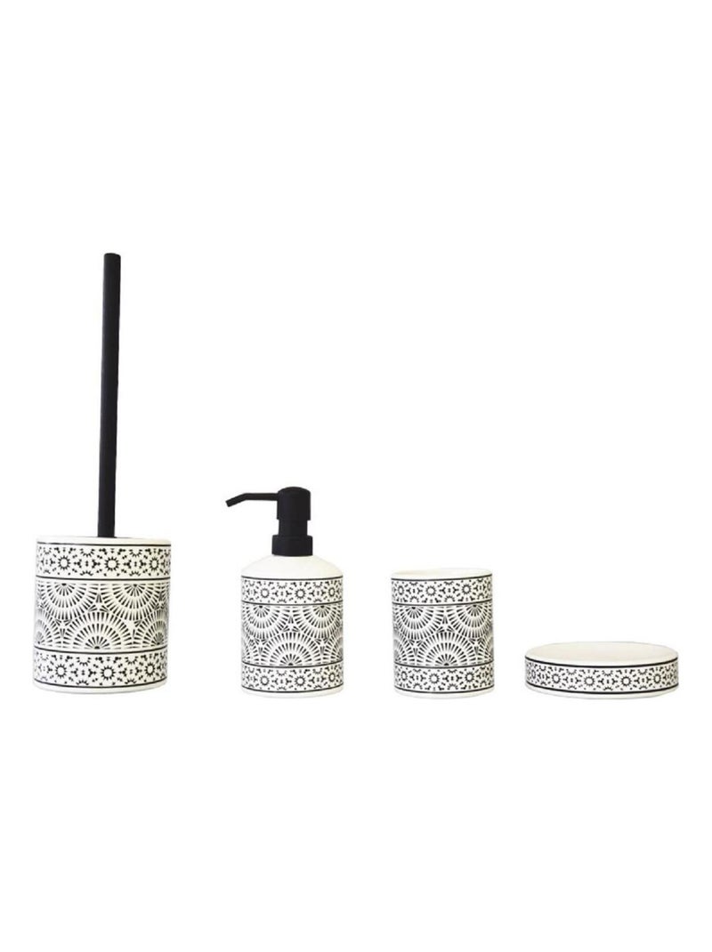 Guy Levasseur - Distributeur de savon ethnique en porcelaine Blanc - Kiabi