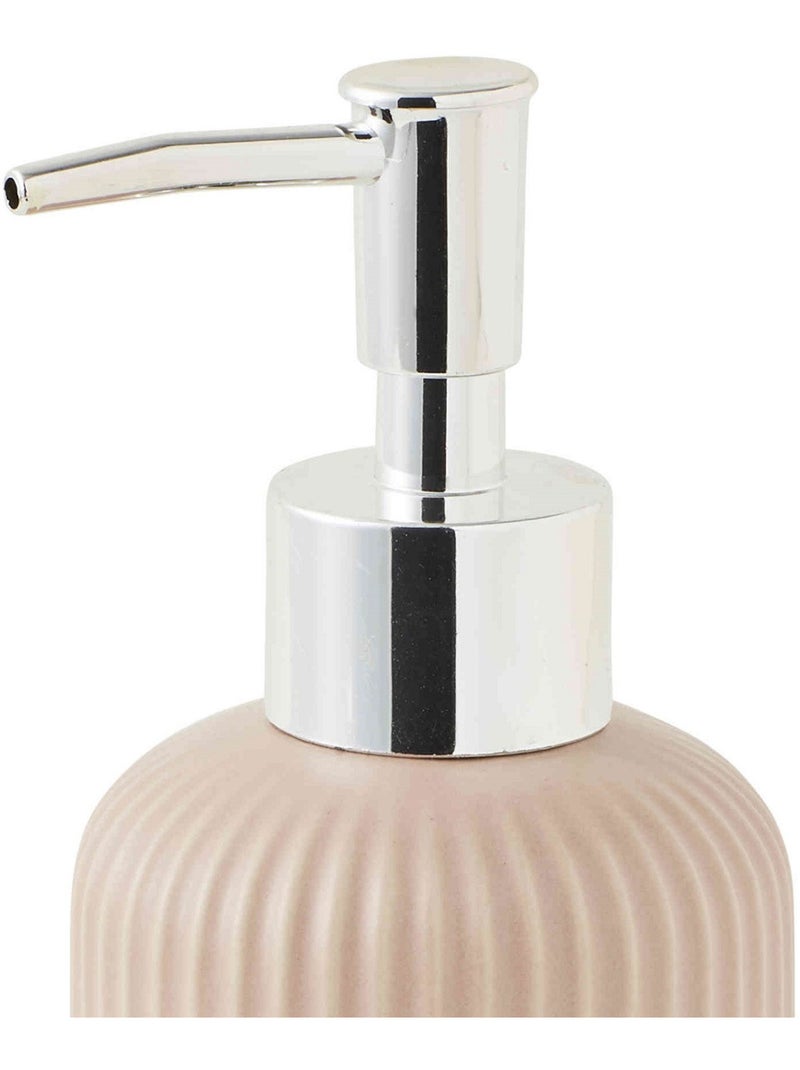 Guy Levasseur - Distributeur de savon strié en céramique Rose fushia - Kiabi