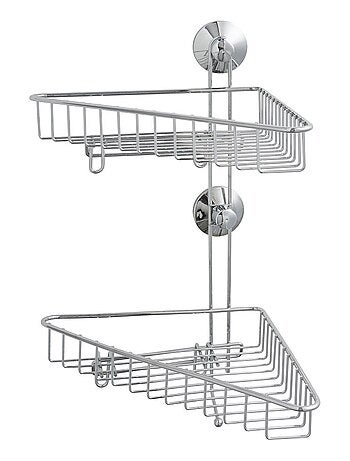 Guy Levasseur - Double étagère de douche en ABS chromé