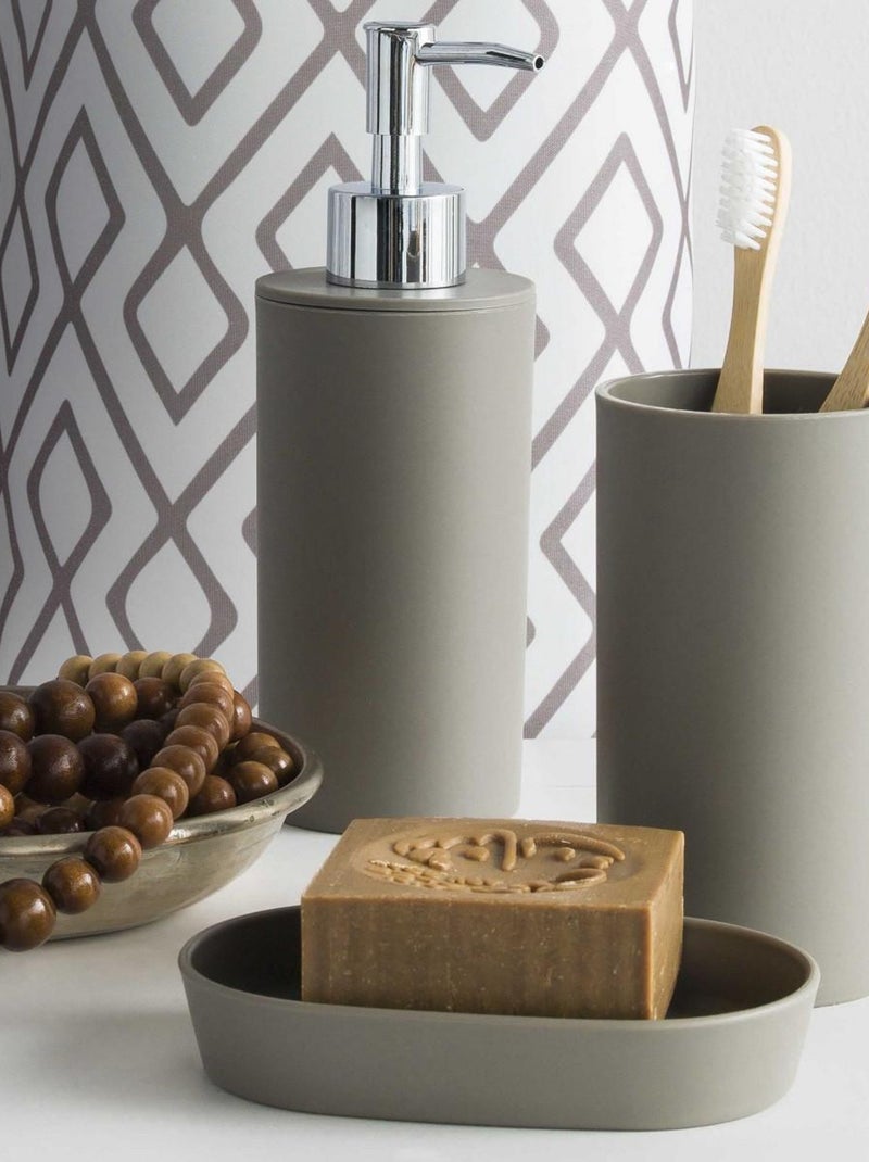 Guy Levasseur - Gobelet porte brosse à dents uni Gris taupe - Kiabi