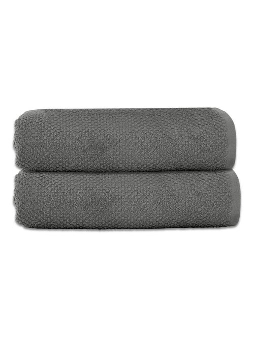 Guy Levasseur - Lot 2 serviettes de bain 70x140 coton éponge - Kiabi