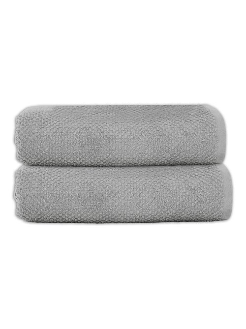 Guy Levasseur - Lot 2 serviettes de bain 70x140 coton éponge - Kiabi