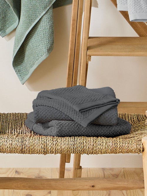 Guy Levasseur - Lot 2 serviettes de bain et 2 gants de toilette - Kiabi