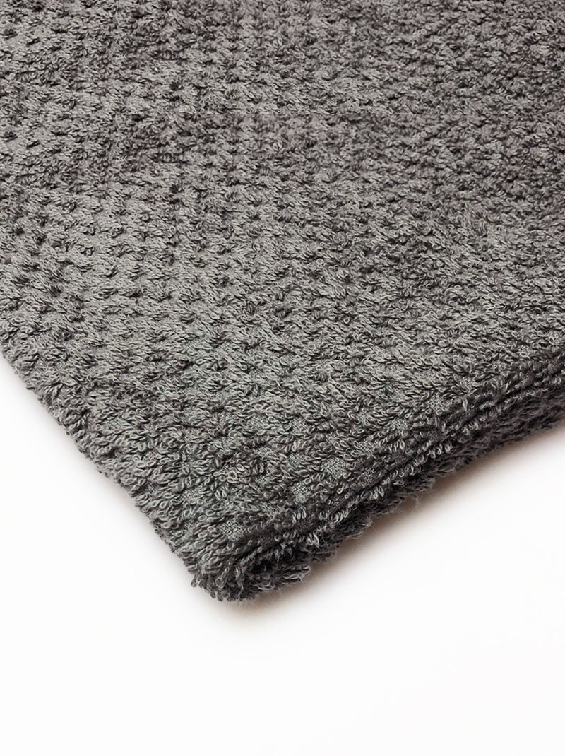Guy Levasseur - Lot 2 serviettes de bain et 2 gants de toilette gris anthracite - Kiabi