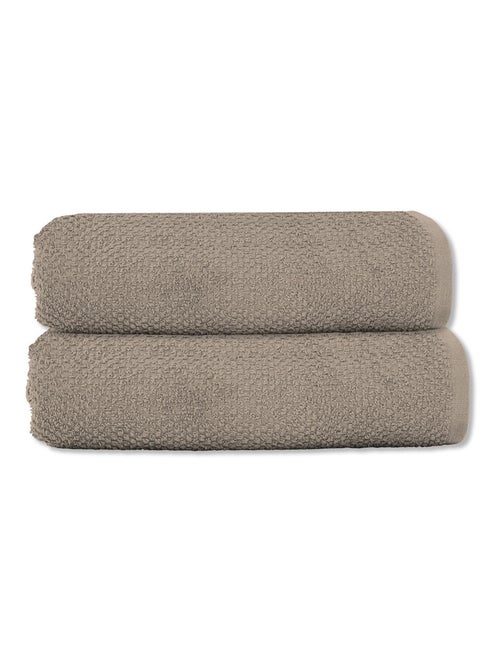 Guy Levasseur - Lot 2 serviettes de toilette 50x90 coton éponge - Kiabi