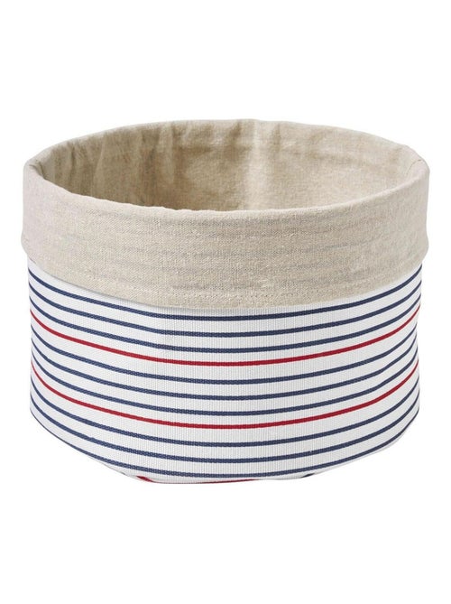 Guy Levasseur - Lot de 2 paniers de rangement à rayures en polycoton - Kiabi