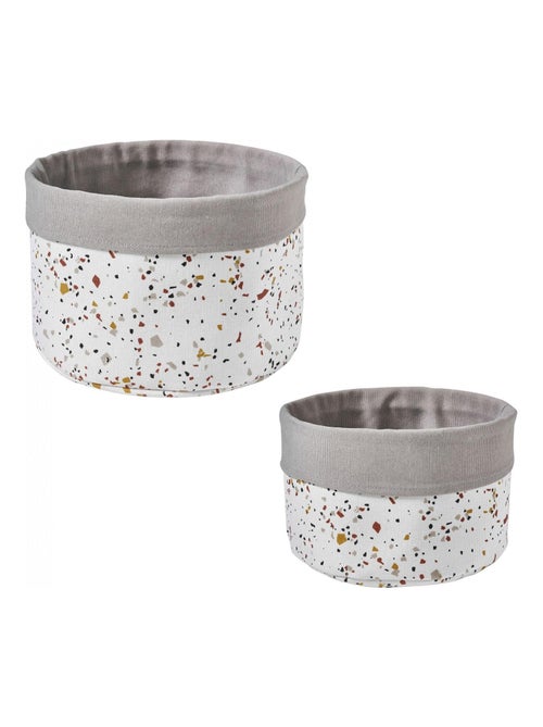 Guy Levasseur - Lot de 2 paniers de rangement en polycoton - Kiabi