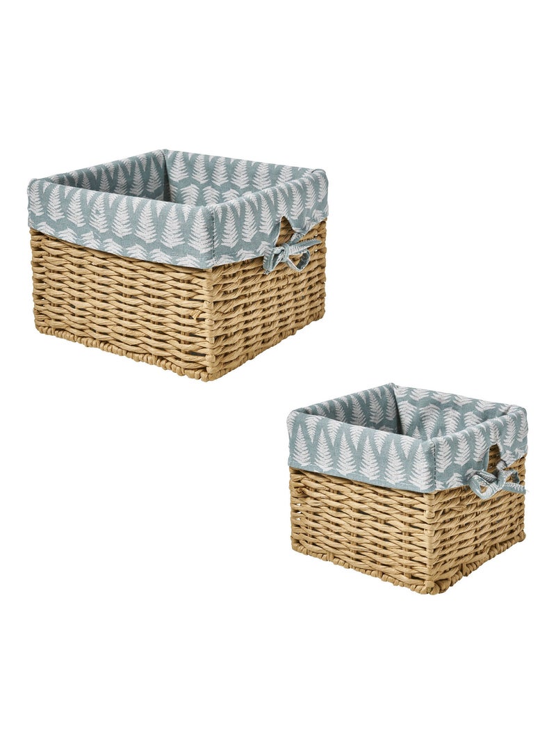 Guy Levasseur - Lot de 2 paniers de rangement petit et grand Vert - Kiabi
