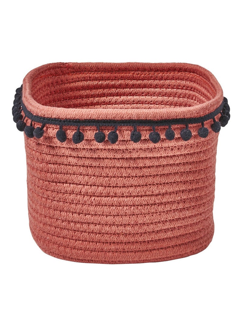 Guy Levasseur - Lot de 2 paniers de rangements corde de coton Rouge brique - Kiabi