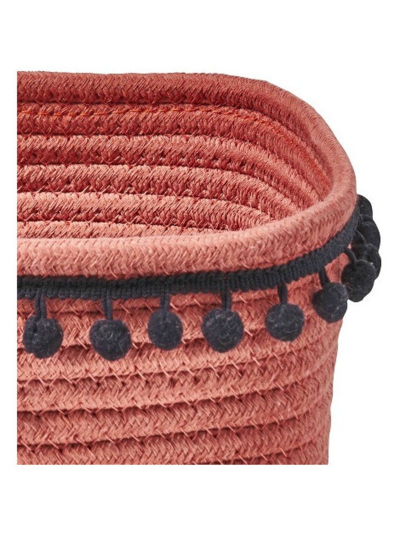 Guy Levasseur - Lot de 2 paniers de rangements corde de coton Rouge brique - Kiabi
