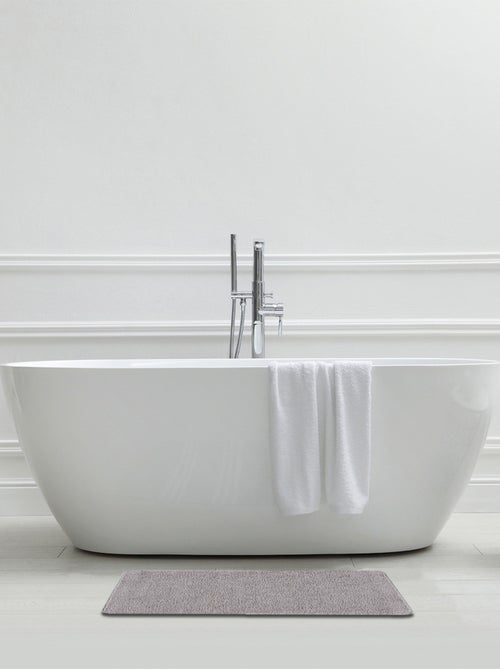 Guy Levasseur - Lot de 2 tapis de bain polyester 50x80cm + 50x40cm gris - Kiabi