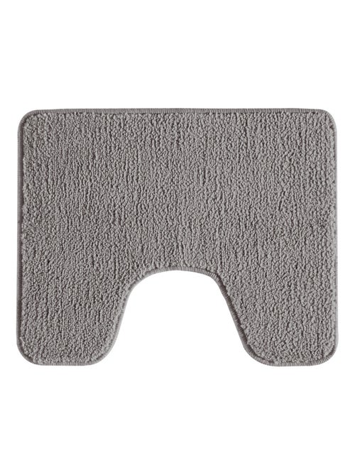 Guy Levasseur - Lot de 2 tapis de bain polyester 50x80cm + 50x40cm gris - Kiabi