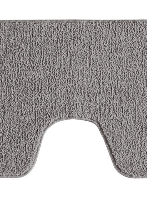 Guy Levasseur - Lot de 2 tapis de bain polyester 50x80cm + 50x40cm gris - Kiabi