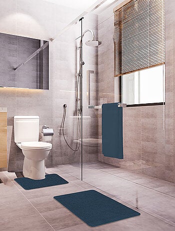 Guy Levasseur - Lot de 2 tapis de bain polyester 50x80cm + 50x40cm pacifique