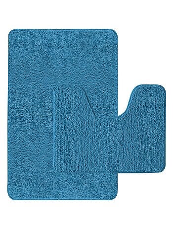 Guy Levasseur - Lot de 2 tapis de bain polyester 50x80cm + 50x40cm pacifique