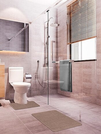 Guy Levasseur - Lot de 2 tapis de bain polyester 50x80cm + 50x40cm pacifique