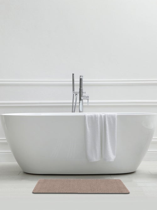 Guy Levasseur - Lot de 2 tapis de bain polyester 50x80cm + 50x40cm taupe - Kiabi