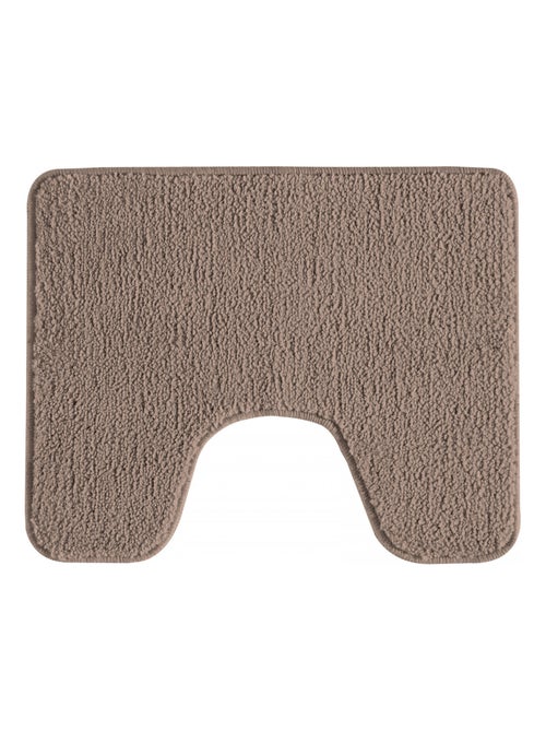 Guy Levasseur - Lot de 2 tapis de bain polyester 50x80cm + 50x40cm taupe - Kiabi