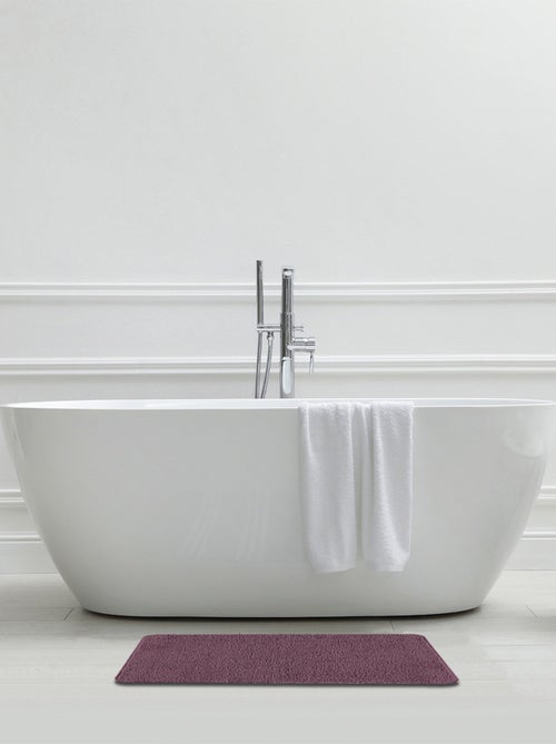 Guy Levasseur - Lot de 2 tapis de bain polyester 50x80cm + 50x40cm violine - Kiabi