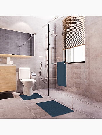 Guy levasseur - lot de 2 tapis de bain polyester 50x80cm + contour 50x40cm