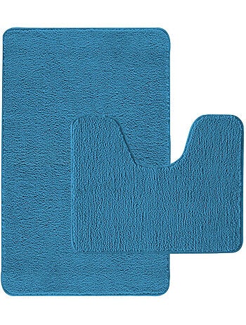 Guy levasseur - lot de 2 tapis de bain polyester 50x80cm + contour 50x40cm