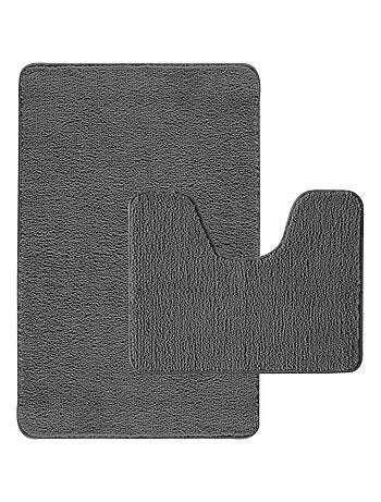 Guy levasseur - lot de 2 tapis de bain polyester 50x80cm + contour 50x40cm