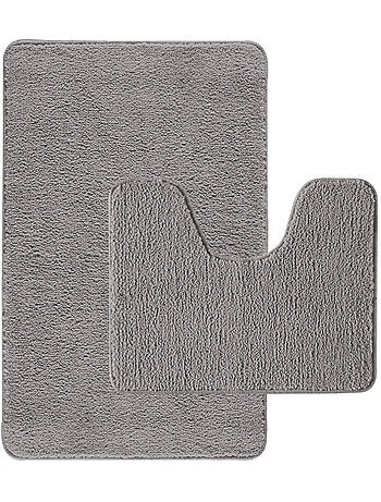 Guy levasseur - lot de 2 tapis de bain polyester 50x80cm + contour 50x40cm