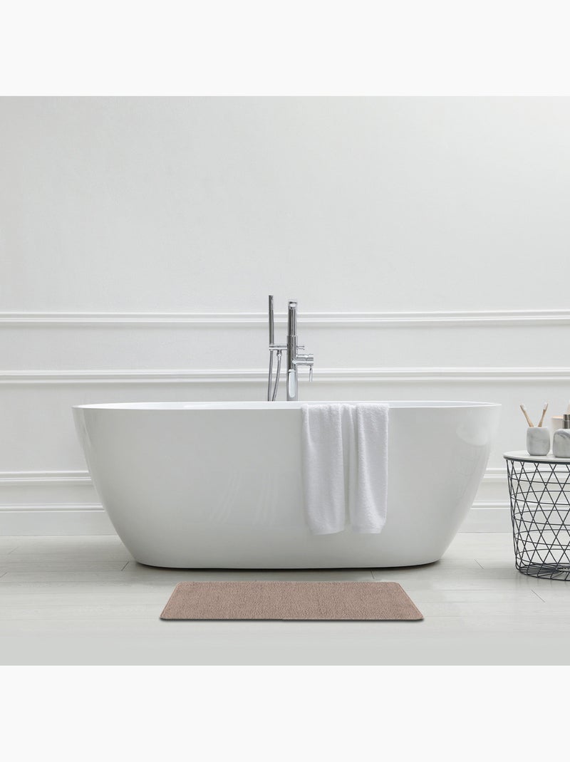 Guy levasseur - lot de 2 tapis de bain polyester 50x80cm + contour 50x40cm Taupe - Kiabi