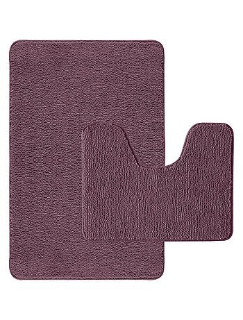 Guy levasseur - lot de 2 tapis de bain polyester 50x80cm + contour 50x40cm